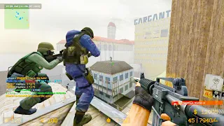 Counter Strike Source - Zombie Escape Nemesis Mod online gameplay on ze_rooftop_runaway2 map