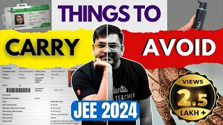 Things to Carry & Avoid in JEE 2024 Exam Hall | JEE Important Instructions | Harsh Sir @VedantuMath