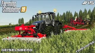 Mowing triticale & prepping for silage | Animals on Geiselsberg | Farming Simulator 19 | Episode 15