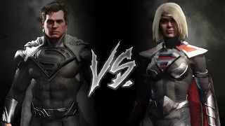 Injustice 2 - Superman Black Suit Vs. Dark Supergirl (VERY HARD)