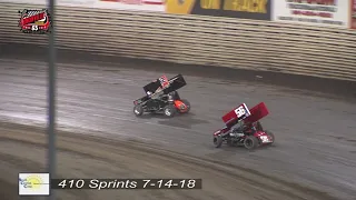 Knoxville Raceway 410 Highlights - July 14, 2018