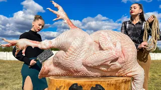 This Turkey Is Bigger Than an Ostrich! 25KG Turkey Stuffed With Quails