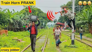 Update Viral Train Horn PRANK on Crazy Jobber Man | Best of The Train Horn Prank on Public...