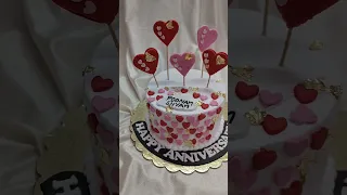 Anniversary Cake freshly Baked by Cakes 'N'Cookies by Priyanka #anniversarycake #shorts #ytshorts