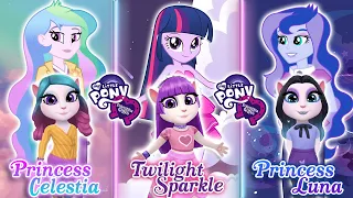 My talking angela 2 || My little Pony || Prinncess Celestia vS Princess Luna vS Twilight Sparle