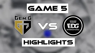 GEN VS EDG | Semifinals GAME 5 | Worlds 2021 | Highlights