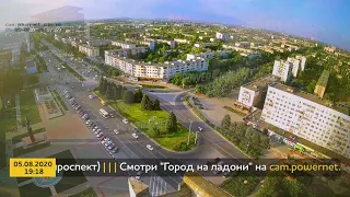 ДТП (авария г. Волжский) пл. Ленина (вид на проспект) 05-08-2020 19-18