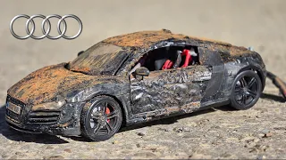 Restoration of Toy Car Audi R8 in LIQUID GOLD  | Restoration and Rebuilding of Toy Car Audi R8