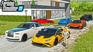 VALET STEALS CARS AT MANSION PARTY! ($18,000,000 BUGATTI, LAMBORGHINI, MCLAREN) | FS22