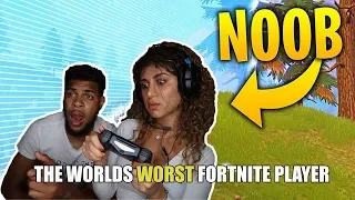 TEACHING My GIRLFRIEND How To Play FORTNITE: Battle Royale *Worlds Worst Fortnite Player*