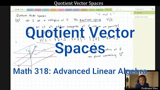 (Lecture 19) Quotient Vector Spaces