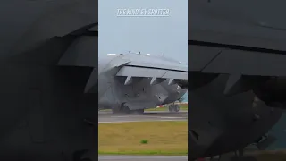 Royal Air Force Boeing C-17 Wet Take-off! #shorts