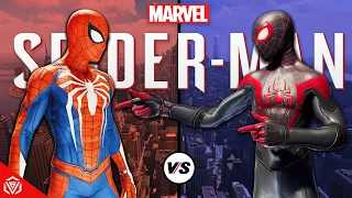 Spider-Man Remastered vs Spider-Man Miles Morales - Gameplay Physics & Details Comparison (4K)