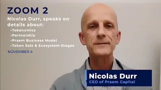 Zoom Series with CEO - Nicolas Durr, speaks on details about Praem Capital's Business Model