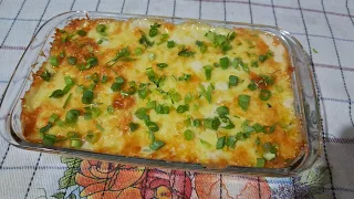 Batata gratinada ao molho branco 😋