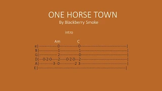 One Horse Town by Blackberry Smoke - Easy chords and lyrics