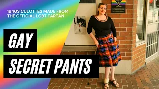 Secret Gay Pants!  - I made 1940s culottes in the official LGBT Tartan!