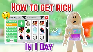 How to get rich in 1 Day (adopt me) *tricks* 🤫