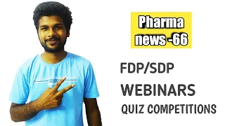 GPAT - PHARMA TALK , PHARMACOLOGY QUIZ & FDP/ SDP | PHARMA NEWS - 66 |#Pharmacychannel #Bpharm #