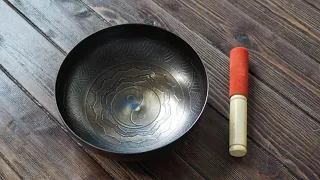 Поющая Чаша INOY 22 см Гравирока «ИНЬ ЯНЬ» - СЛУШАЙТЕ В НАУШНИКАХ 🎧 (INOY SINGING BOWL)