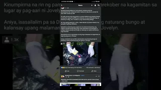 Jovelyn Galleno Nakita na Patay na at Bungo na Suspek sa PAG Rape Pinsang Buo #jovelyngalleno