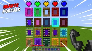 Nether Portal with different Hearts in Minecraft