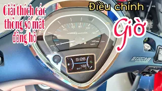 Cách Điều Chỉnh Giờ Đồng Hồ Trên Xe Tay Ga Yamaha | Giải Thích Các Thông Số Xe Grande | Quang Ya