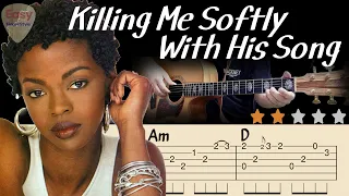 💗Killing Me Softly With His SongㅣEasy Fingerstyle Guitar Tutorial for Beginners ㅣRoberta Flackㅣ Tabs