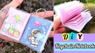 How to make a cute keychain notebook at your home _ DIY keychain notebook