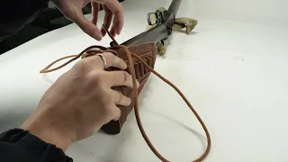 How to tie gun cuff / Rifle Buttstock to look nice?