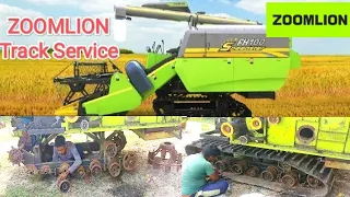 Harvester Track service..//Zoomlion harvester service