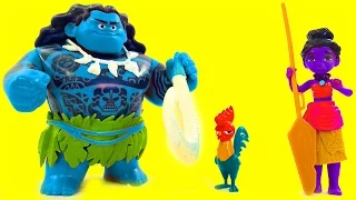 BLUE MAUI Moana Color Mix-Up Rare Figures