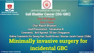 Minimally invasive surgery for incidental GBC. 3rd Jaipur Surgical Festival JSF Day2