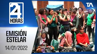 Noticias Ecuador: Noticiero 24 Horas 14/01/2022 (Emisión Estelar)