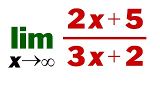 Limit of (2x+5)/(3x+2) as x approaches positive infinity, done at three levels of understanding