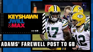 Davante Adams didn't mention Aaron Rodgers in his farewell post to Green Bay 👀 | KJM