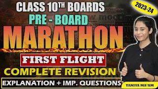 Class 10 Board 2024 | Complete English Literature Revision | First Flight | Most Important Questions