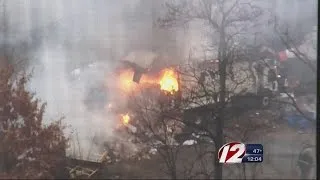 Garbage Truck Goes Up in Flames in Woonsocket