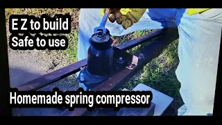 Homemade strut spring compressor | Awesome easy to use | DIY