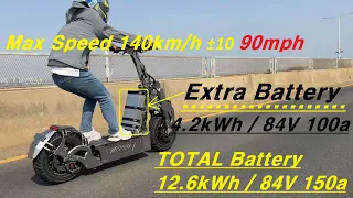 Electric Scooter WEPED Sonic Extra Battery Test Driving