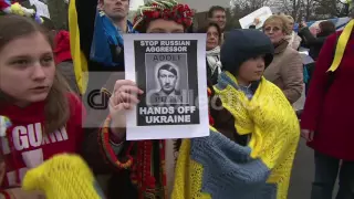 DC:PRO-UKRAINE PROTEST OUTSIDE RUSSIAN EMBASSY