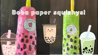 How to make a boba paper squishy! 🧋