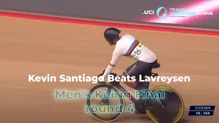 Men's Keirin Final | Kevin Santiago Beats Lavreysen | Round Four London | UCI Track Champions League