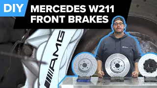 Mercedes E63 AMG Front Brake Pad & Rotor Replacement DIY (W211 E55 AMG, W209 C63 AMG, R230 SL63 AMG)