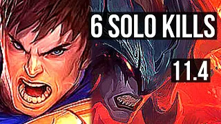 GAREN vs AATROX (TOP) | 13/1/6, 2.7M mastery, 6 solo kills, 1100+ games | KR Diamond | v11.4