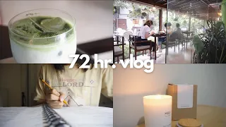 72 hours study vlog | pre-med student, study timelapse, cafe