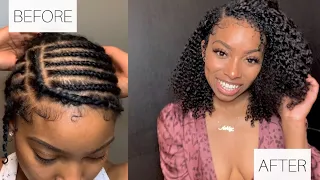 Protective Style + 3b/3c Curly Clip ins | Better Length Hair