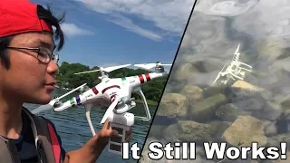 FOUND CRASHED DJI DRONE UNDERWATER!! (It Works)