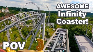 Karacho Front Row POV Tripsdrill Gerstlauer Launched Infinity Coaster