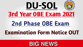 Third Year OBE Phase 2 Examination for SOL | UG/PG | College Updates